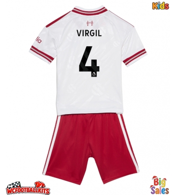 Liverpool Virgil van Dijk #4 Replica Away Stadium Kit for Kids 2026-27 Short Sleeve (+ pants)
